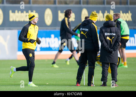 Marco REUS (Li., DO) laeuft, l uft, Laufend, Lauftraining, Fussball 1. Bundesliga, formation, Borussia Dortmund (DO) AM 13.11.2017 à Dortmund/ Allemagne. |utilisation dans le monde entier Banque D'Images