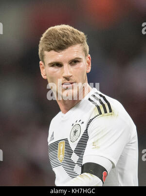 Londres, Grossbritannien. 10 novembre 2017. Timo WERNER (GER) Fussball Laenderspiel, Freundschaftsspiel, Angleterre (ENG) - Allemagne (GER) 0:0, AM 10.11.2017 in London/ Grossbritannien. |utilisation dans le monde entier crédit : dpa/Alamy Live News Banque D'Images