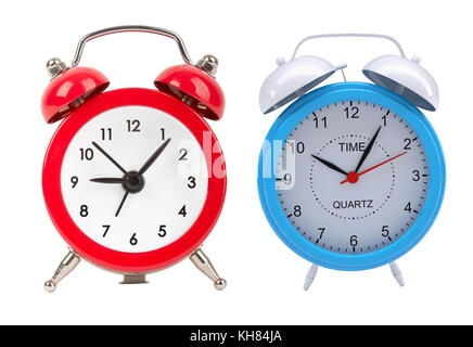 Série de réveils. isolated on white Banque D'Images