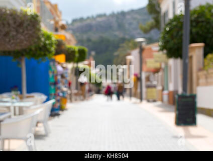 Gens fond abstrait flou, méconnaissable silhouettes de personnes marchant dans une rue Banque D'Images