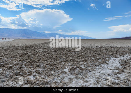 Plaines de sel près de badwater Banque D'Images