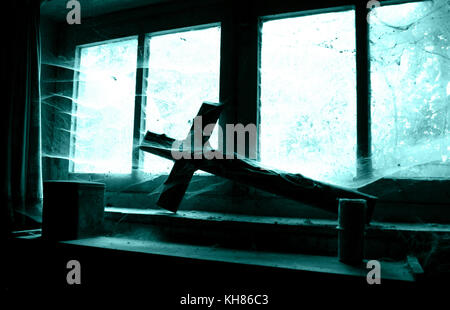 Belgique : images obsédantes ont révélé une importante collection de trophées dans une maison abandonnée qui semble comme s'il a été figé dans le temps. La seri Banque D'Images