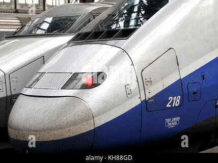 TGV à Lyon, de la gare, Paris, France Banque D'Images