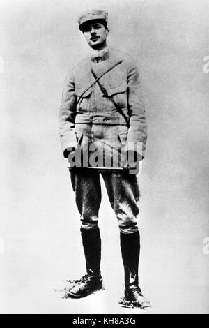 Général Charles de Gaulle, chef de guerre des Français libres. Banque D'Images