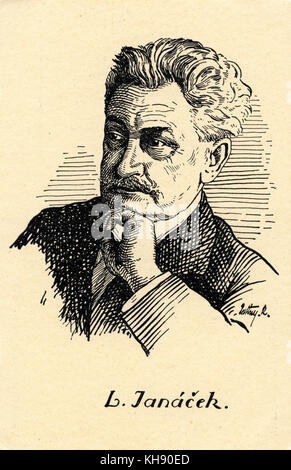 Leos Janacek - portrait par R. Peithnera. Compositeur tchèque, 13 juillet 1854 - 12 août 1928. Banque D'Images