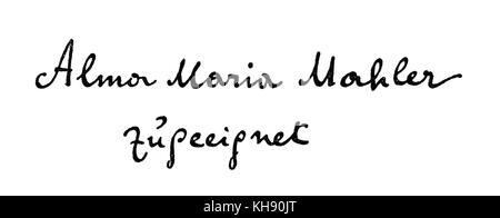 Le dévouement de l'Alban Berg Wozzeck' à 'la veuve de Gustav Mahler (Alma Schindler, compositeur autrichien, 1879 - 1964). AB : compositeur autrichien, 9 février 1885 - 24 décembre 1935. Banque D'Images