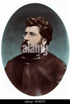 Georges Bizet portrait caricature . Compositeur français 25 octobre 1838 - 3 juin 1875 Banque D'Images