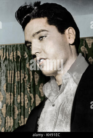 Elvis Presley, portrait . Chanteur et acteur américain. 8 janvier 1935 - 16 août 1977 Banque D'Images