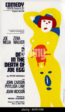 Un jour dans la mort de Joe Egg - jouer par Peter Nichols. Affiche pour les citoyens de Glasgow à la production Théâtre Comedy Theatre, Londres, 1967. Avec Joe Melia , Zena Walker, John Carson, Phyllida Law et Joan Hickson. Réalisé par Michael Blakemore. Conçus par Robin Pidcock. Musique par Andy Park. Banque D'Images