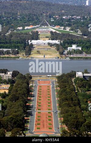 Le centre de Canberra, du Mont Ainslie, Australie Banque D'Images