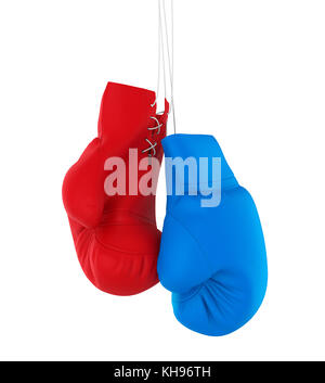 Gants de boxe isolé Banque D'Images