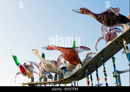 Italie. Venitie. Venise. Ile de Murano. Sculpture en verre // Italie, Vénétie, Venise, Ile de Murano. Verrerie, sculpture Banque D'Images