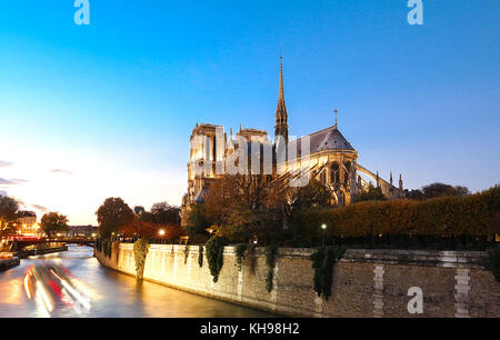 La Cathédrale Notre Dame , Paris, France. Banque D'Images