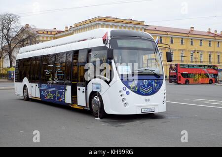 23.10.2016.Russie.saint-petersburg.23 octobre a eu lieu la célébration en l'honneur du 80e anniversaire du début de la circulation de trolleybus je Banque D'Images