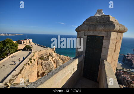 Castillo de Santa Bárbara, Alicante, Espagne Banque D'Images