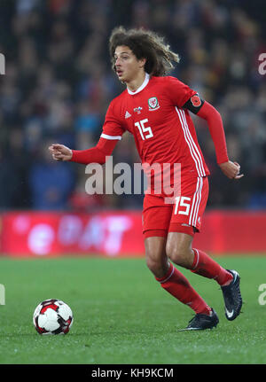 Pays de Galles Ethan Ampadu lors du match international au stade de Cardiff City. APPUYEZ SUR ASSOCIATION photo. Date de la photo: Mardi 14 novembre 2017 Banque D'Images