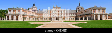 Palais Royal d'Aranjuez, Espagne. Palais Royal (Palacio Real), Aranjuez (Liste du patrimoine mondial de l'UNESCO, 2001), dans la Communauté de Madrid, Espagne. Banque D'Images