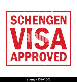 Visa Schengen, approuvé Illustration de Vecteur