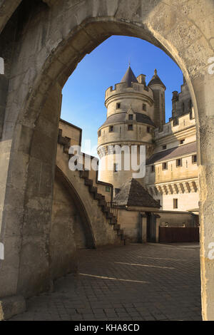 Château de Pierrefonds, dans le village de Pierrefonds, france Banque D'Images