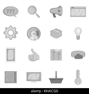 Kit marketing, style monochrome Illustration de Vecteur