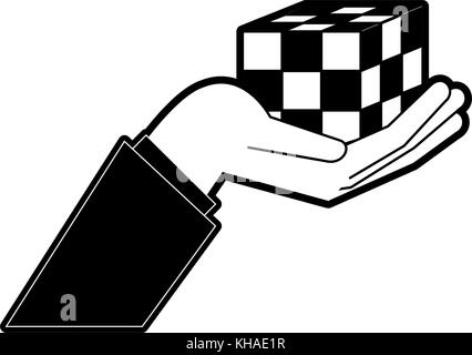 Puzzle cube Rubik Illustration de Vecteur