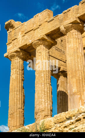 Temple of concordia dans la vallée des Temples en Sicile, Italie Banque D'Images