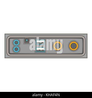 L'icône du panneau de connexion du câble, cartoon style Illustration de Vecteur
