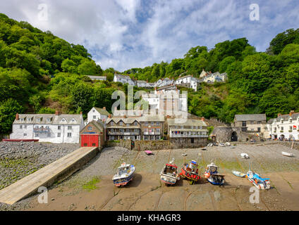 Port de pêche, Clovelly, Devon, Angleterre, Grande-Bretagne Banque D'Images