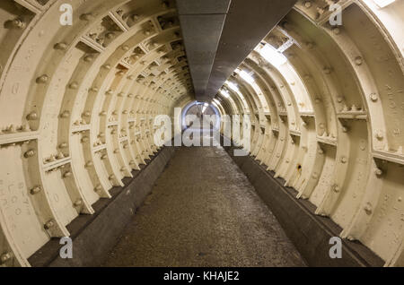 Le Greenwich Foot Tunnel, Londres, Royaume-Uni. Banque D'Images