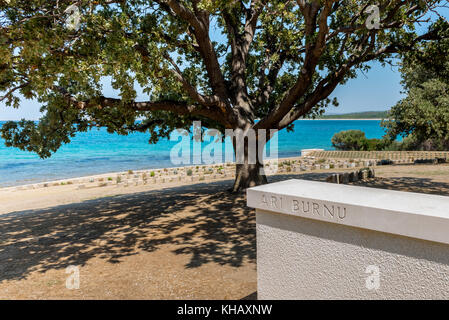 Cimetière de plage à l'Anzac Cove, à Gallipoli, Canakkale, Turquie. beach cemetery contient le reste des troupes alliées qui sont morts pendant la bataille de Banque D'Images