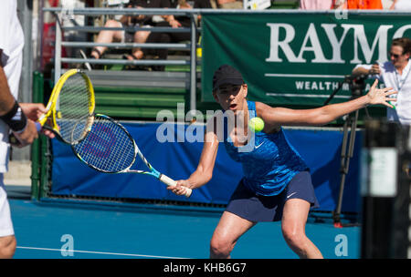 Delray Beach, FL, États-Unis. 5 novembre 2017. Chris Evert participe au 28° annuel Chris Evert/Raymond James Pro-Celebrity tennis Classic au Delray Beach tennis Center le 5 novembre 2017 à Delray Beach, en Floride. Crédit: Mpi140/Media Punch/Alay Live News Banque D'Images