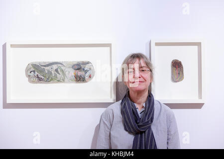 Edimbourg, Ecosse. 16 novembre 2017. Un groupe exposition sur la ligne fine entre l'art et d'artisanat en deux et trois dimensions s'ouvre à la City Art Center le samedi 18 novembre 2017 Photo Angie Lewin. Pako Mera/Alamy Live News Banque D'Images