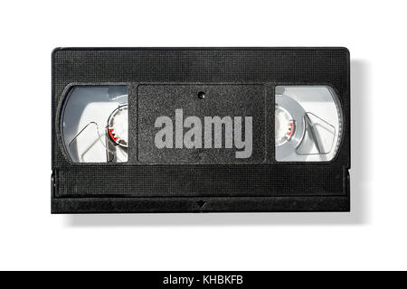 Vhs cassette vidéo vierge isolé sur fond blanc avec clipping path Banque D'Images