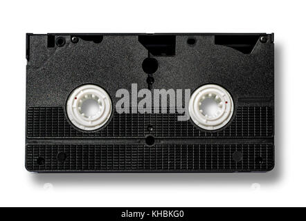 Vhs cassette vidéo vierge isolé sur fond blanc avec clipping path Banque D'Images