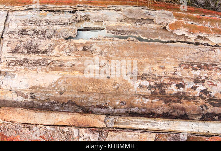 Ancien surface synthétique peint avec les rayures et les fissures, l'arrière-plan/texture. Banque D'Images