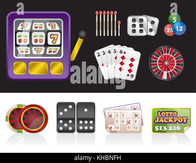 Casino et jeux d'icônes outils - vector icon set Illustration de Vecteur