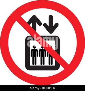 Ne pas utiliser le dispositif de levage en cas d'incendie. N'utilisez pas l'affiche de l'ascenseur. En cas d'incendie, utiliser des escaliers, illustration vectorielle. Illustration de Vecteur