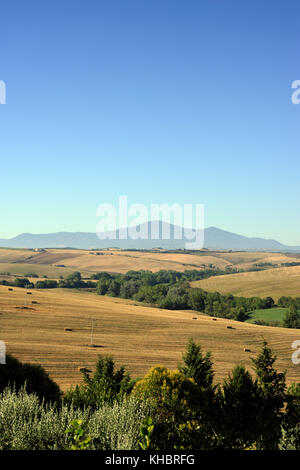 Italie, Toscane, Crete Senesi, campagne et Monte Amiata Banque D'Images