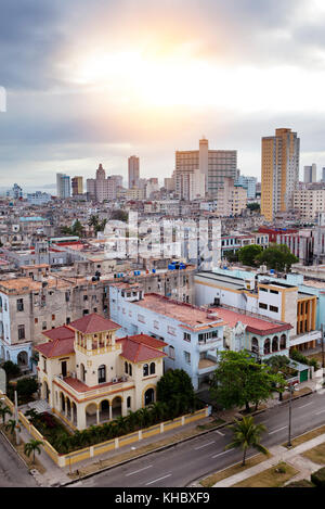 Cuba. La Vieille Havane. Vue d'en haut. Prospectus des présidents Banque D'Images