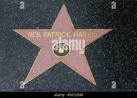 HOLLYWOOD, CA - DÉCEMBRE 06 : Neil Patrick Harris star sur le Hollywood Walk of Fame à Hollywood, Californie, le 6 décembre 2016. Banque D'Images