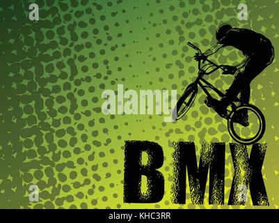 Stunt bmx cycliste sur l'abstract background - vector Illustration de Vecteur