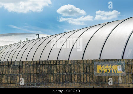 GLASGOW, ÉCOSSE - 28 juillet 2014 : l'allée de Clyde qui est près de l'entrée principale de la gare de la SEC à Glasgow Banque D'Images