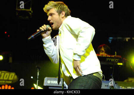 Backstreet Boys en direct au Z100 Jingle ball 2007 à Madison Square Garden à New York le 14 décembre 2007, crédit: David atlas / MediaPunch Banque D'Images