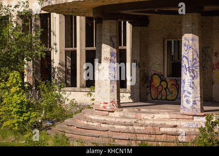 Ruine Fritz Heckert Heim Gernrode Banque D'Images