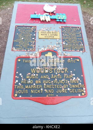 Woodstock 69 plaque commémorative Banque D'Images