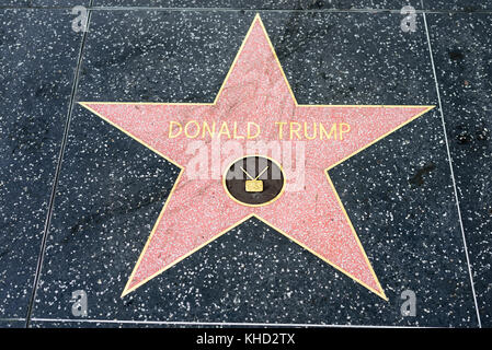 HOLLYWOOD, CA - 06 DÉCEMBRE : la star de Donald Trump sur le Hollywood Walk of Fame à Hollywood, Californie, le 6 décembre 2016. Banque D'Images
