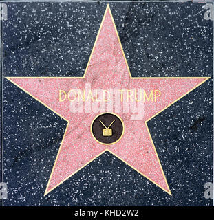 HOLLYWOOD, CA - 06 DÉCEMBRE : la star de Donald Trump sur le Hollywood Walk of Fame à Hollywood, Californie, le 6 décembre 2016. Banque D'Images