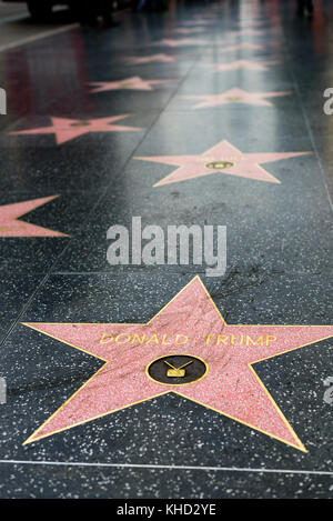 HOLLYWOOD, CA - 06 DÉCEMBRE : la star de Donald Trump sur le Hollywood Walk of Fame à Hollywood, Californie, le 6 décembre 2016. Banque D'Images