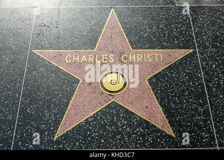 HOLLYWOOD, CA - 06 DÉCEMBRE : la star Charles Christie sur le Hollywood Walk of Fame à Hollywood, Californie, le 6 décembre 2016. Banque D'Images