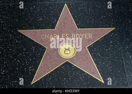 HOLLYWOOD, CA - 06 DÉCEMBRE : l'étoile Charles Boyer sur le Hollywood Walk of Fame à Hollywood, Californie, le 6 décembre 2016. Banque D'Images